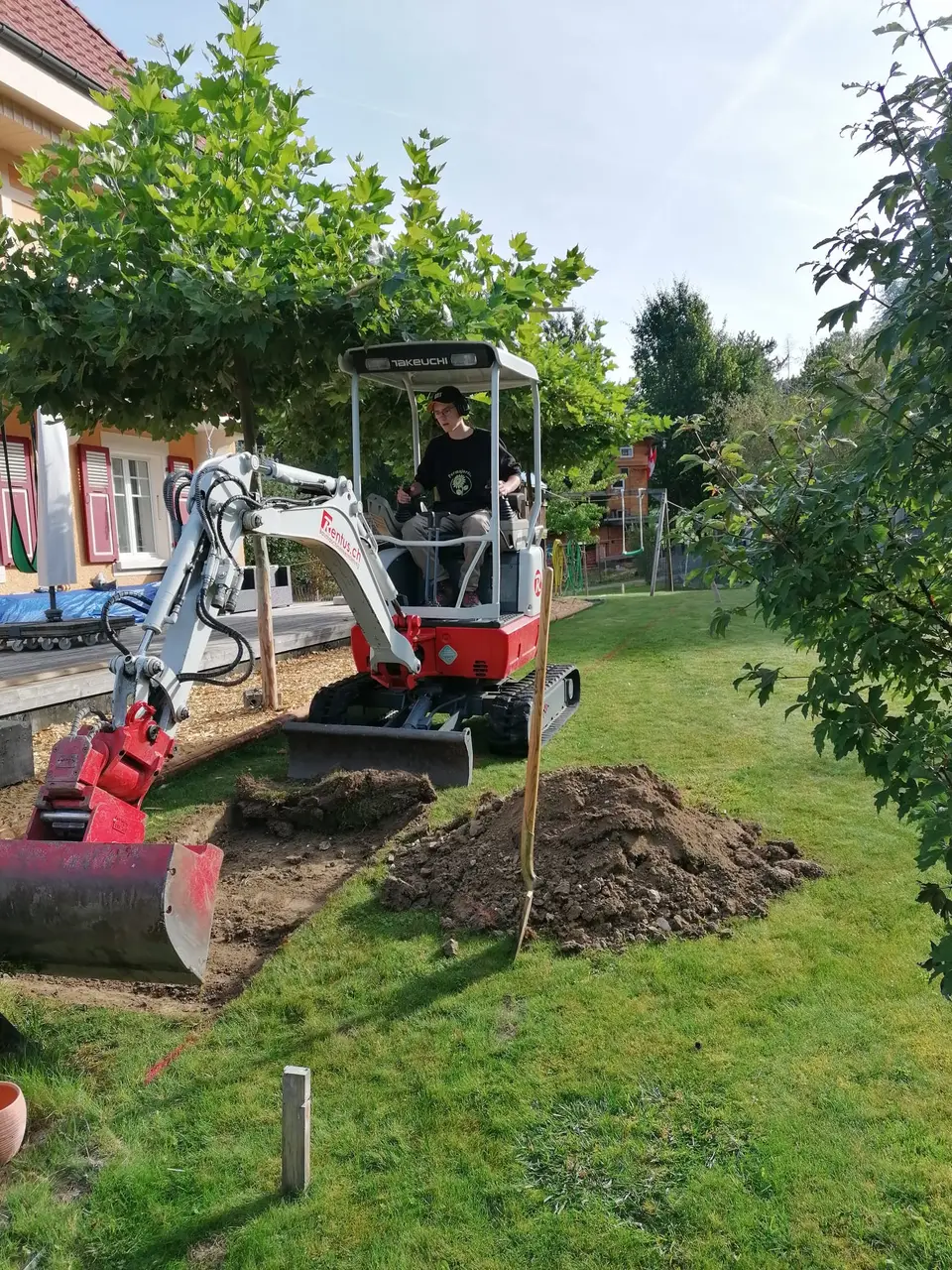 Terrassement, réalisation Permajardin, Création